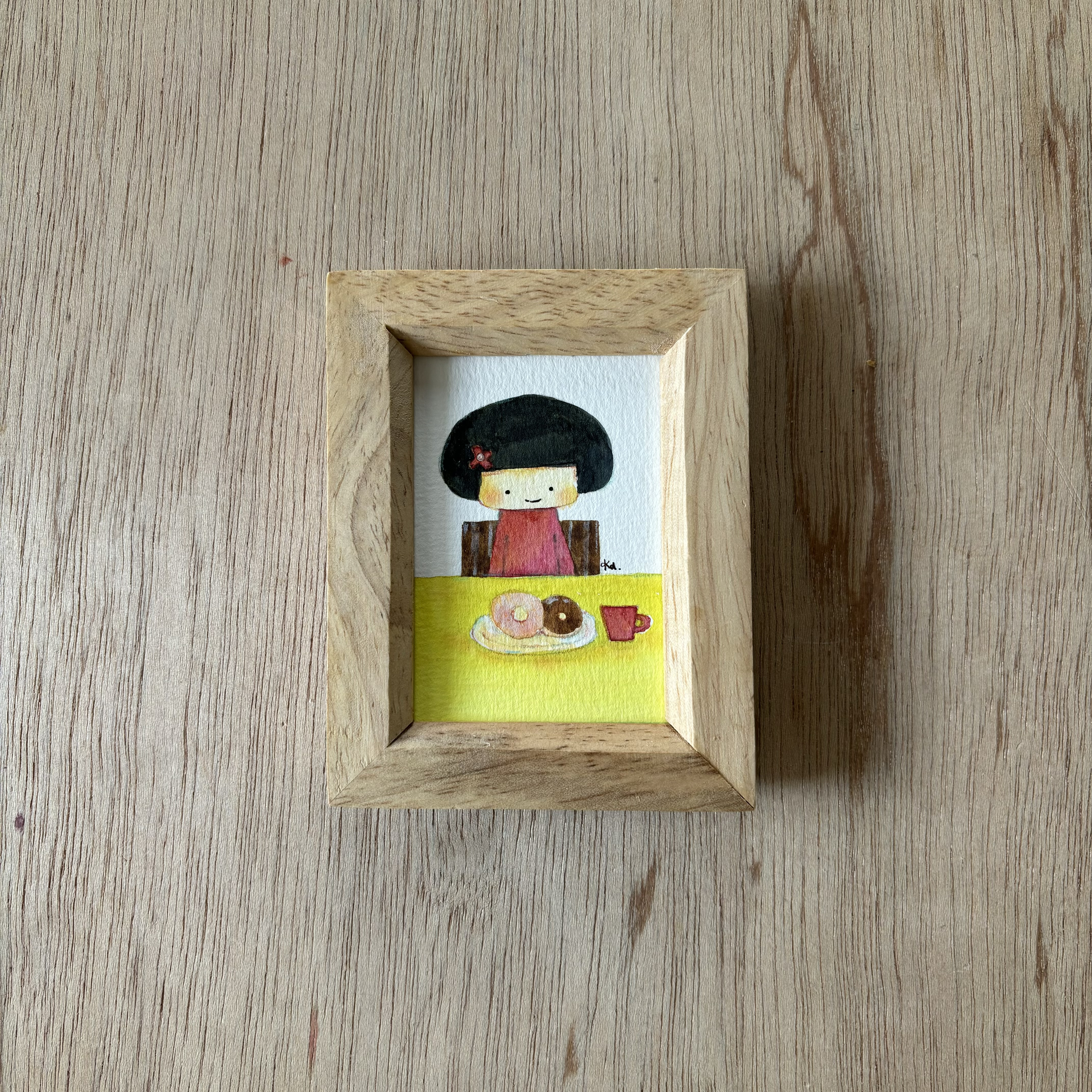 「ドーナツふたつ」ミニ額　原画