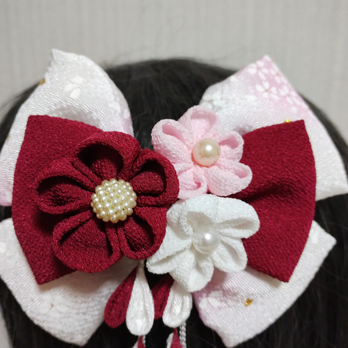 髪飾り 髪飾りピンク リボンピンク 成人式髪飾り 卒業式髪飾り 七五三  