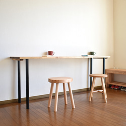 【幅195cm】シンプルな長テーブル 5枚目の画像