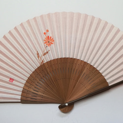 【本体価格10%OFF】趣 -omomuki- <マーガレット>　京扇子 5枚目の画像