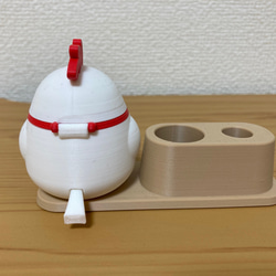 ジェントルコッコの小物入れ付きペン立て 3枚目の画像
