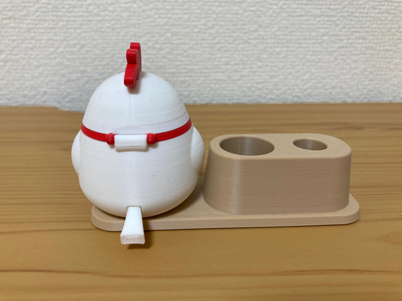 ジェントルコッコの小物入れ付きペン立て 3枚目の画像
