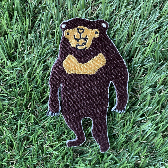 つよそうなマレーグマの刺繍シールワッペン 3枚目の画像