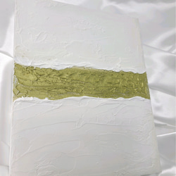 テクスチャーアート（27.3×22㎝）抽象画　アートパネル　モダン　インテリア　ホワイト白×ゴールド　ポスター 4枚目の画像