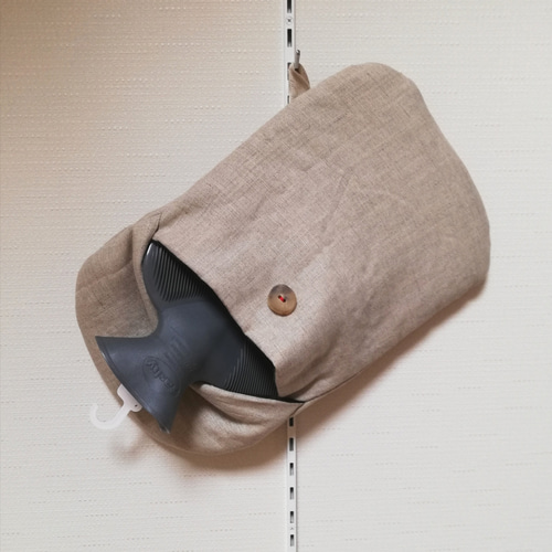 湯たんぽカバー くまダーニング刺繍 fashy2㍑ カバーのみ ハンドメイド