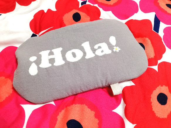 湯たんぽカバー　Hola① ダーニング刺繍　fashy2 ㍑ カバーのみ　Hola 綿麻　ハンドメイド 5枚目の画像