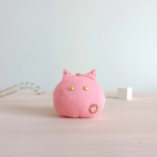 ネコchiのマスコット-もも┃ 猫ねこロボット ぬいぐるみチャーム