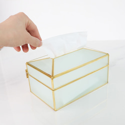 北欧のシンプルなティッシュボックス ティッシュケース 収納ボックス 透明 クリア すりガラス ミラーガラス ch-679 9枚目の画像