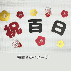 ***水引***祝百日 お食い初め 祝100日 レターバナー 7枚目の画像