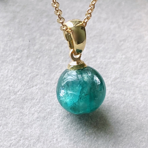 大粒】希少エメラルド 天然石ネックレスチャーム ペンダントトップ