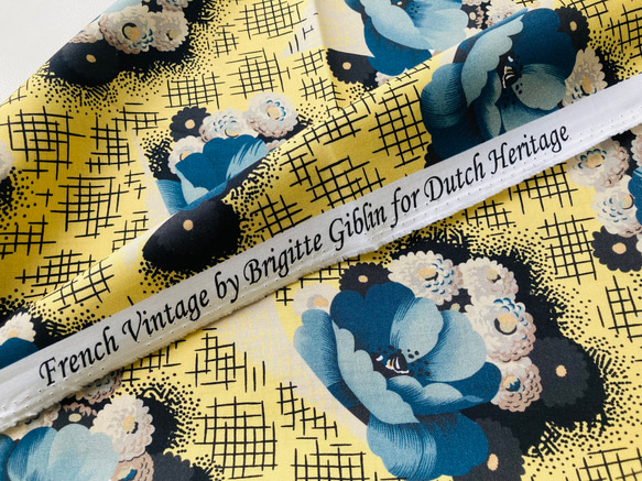 French Vintage by Brigitte Giblin DHER3002-MUSTARD　生地 4枚目の画像