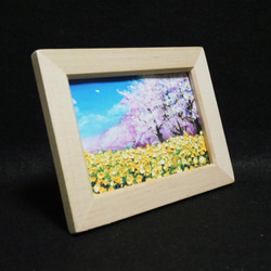 ポスターカード【菜の花と桜】 3枚目の画像