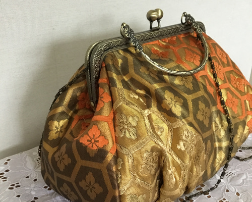 ハンドメイド・リメイク・帯・カバン・がま口バック・2Way