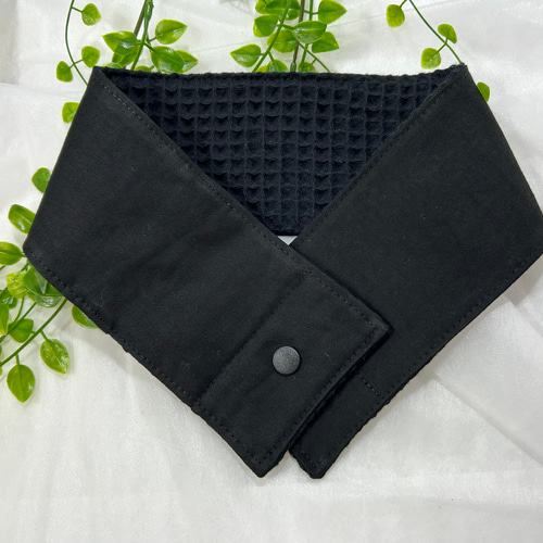 アイスノンひんやり氷結ベルトカバー シンプルな無地黒 スカーフ