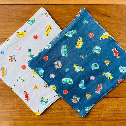 こどもハンカチ ハーフハンカチ ミニハンカチ あんぱん ボール遊び 車 ガーゼハンカチ ハーフハンカチ ミニハンカチ ボール遊び あんぱん 車