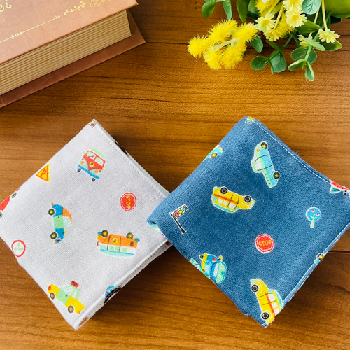 こどもハンカチ ハーフハンカチ ミニハンカチ あんぱん ボール遊び 車