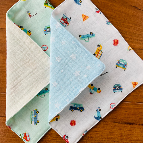 ダブルガーゼ ガーゼハンカチ ハンカチ ミニハンカチ ミニタオル 車