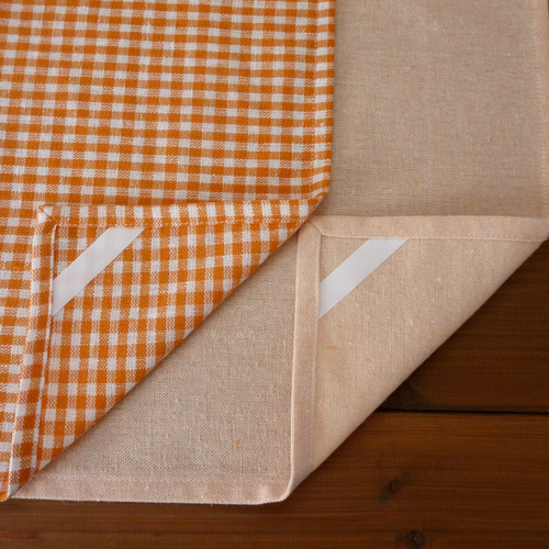 40×60 ランチョンマット 2枚セット オレンジ系 小学校 雑貨・その他