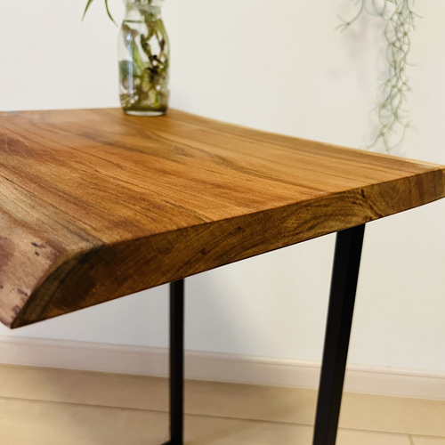 サイドテーブル ソファテーブル 桜の木 コーヒーテーブル レジン  