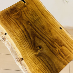 サイドテーブル　ソファテーブル　桑の木　コーヒーテーブル　レジン 10枚目の画像