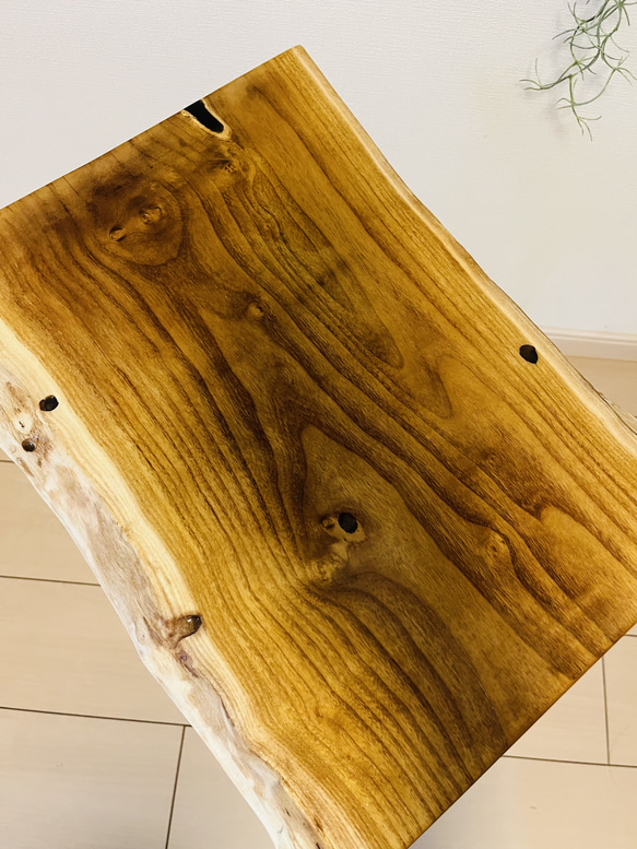 サイドテーブル　ソファテーブル　桑の木　コーヒーテーブル　レジン 10枚目の画像
