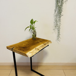 サイドテーブル　ソファテーブル　桑の木　コーヒーテーブル　レジン 1枚目の画像
