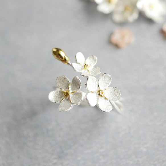 creema限定　春の福袋　桜のリング・ネックレス 2枚目の画像