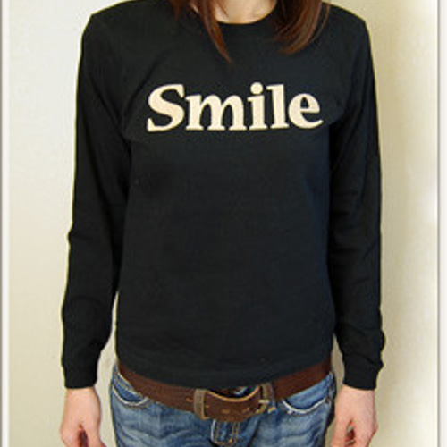 セール ロンT 長袖Tシャツ Just be yourself ブラウン 茶色 ロゴT