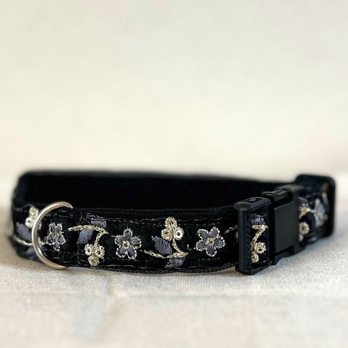 インド刺繍 首輪 犬 猫 インド刺繍リボン リード・首輪 mafu.mifu 通販