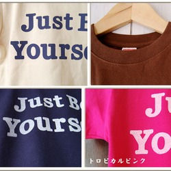 セール　ロンＴ　長袖Ｔシャツ　Just be yourself　ナチュラル　ロゴTシャツ  送料無料 3枚目の画像