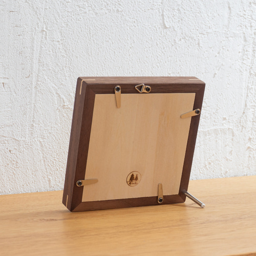 NARROWフレーム 正方形 10×10cm ウォルナット 卓上・壁掛け兼用 フォト