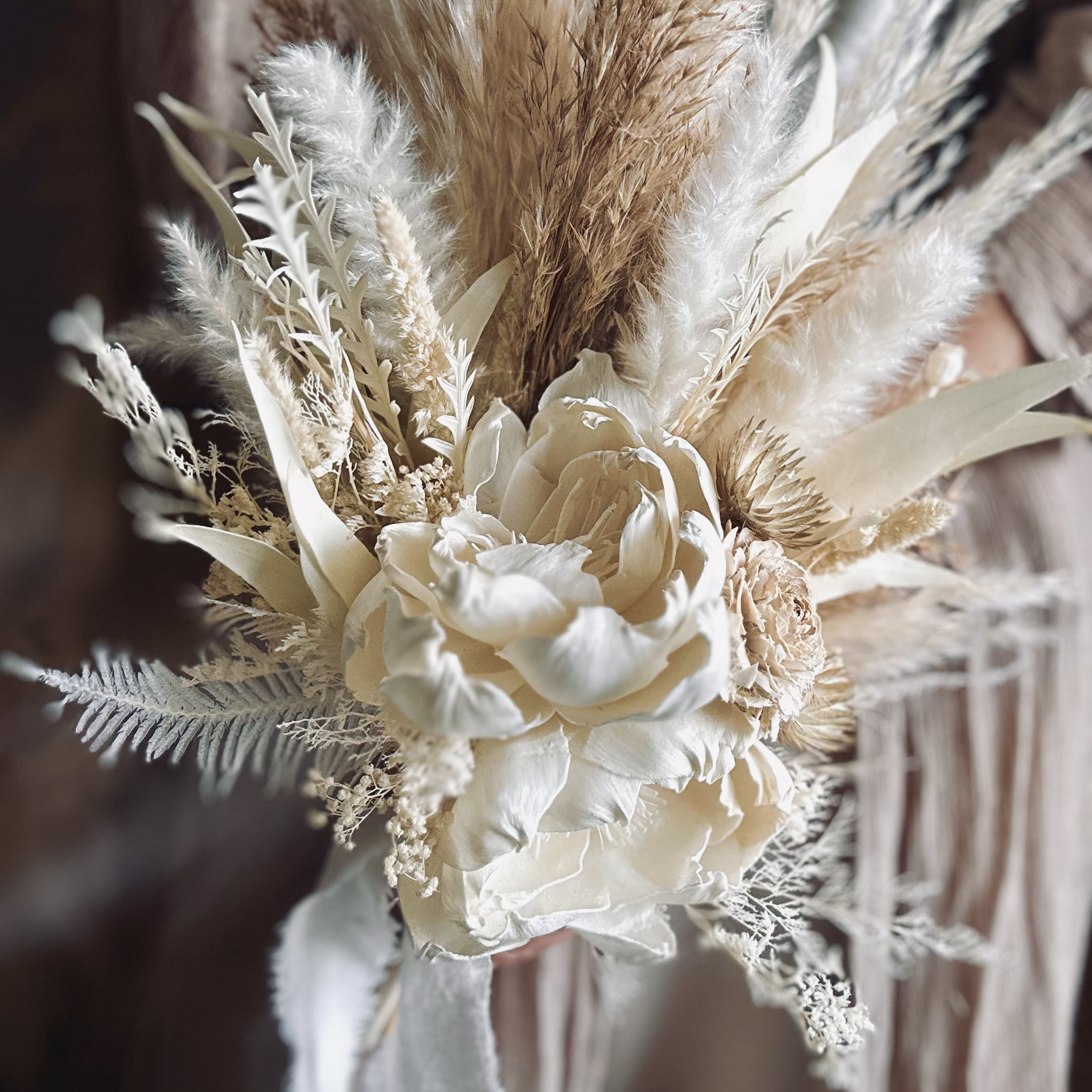 【ドライフラワーブーケ】淡色好きのお洒落女子に