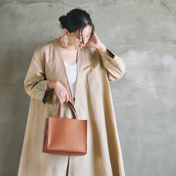 軽く羽織れる リネンコットン ロングカーディガン 紫外線 冷房対策にも