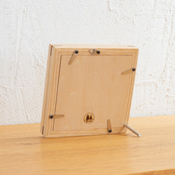 NARROWフレーム　正方形　10×10cm　ホワイトアッシュ　卓上・壁掛け兼用 3枚目の画像