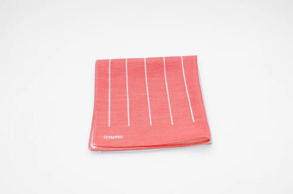 『播州織』コットン100%のやさしい肌触り　[ハンカチ] itsumo handkerchief -STRIPE- 2枚目の画像