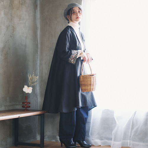 軽く羽織れる リネンコットン ロングカーディガン 紫外線 冷房対策にも