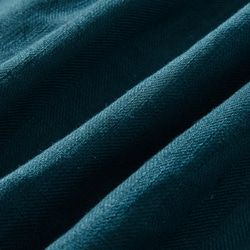 天然紋理棉麻襯衫，孔雀藍 240312-1 第19張的照片