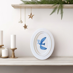 しあわせあつめ・とり オーバル額 3枚目の画像