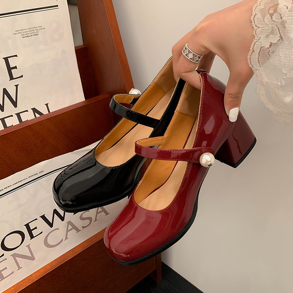 24 新款女用柔軟真皮鞋公主鞋 Mary Zi 高跟鞋 22-24.5 公分 #915⭐免運費⭐ 第1張的照片