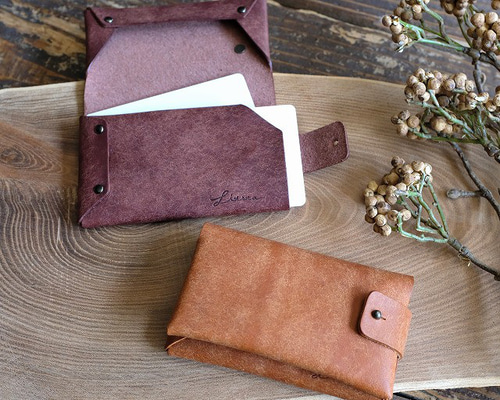 Wrap Card Case (フラップ付き) / 全8色 *カードケース *ミニ