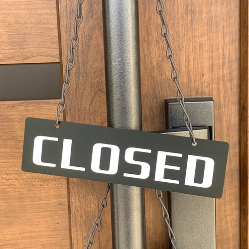 送料無料】オープン&クローズマットブラックサインプレート (5×18