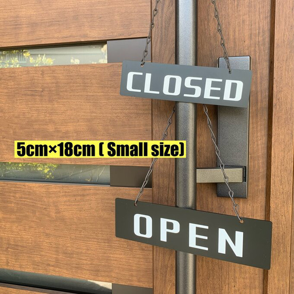 送料無料】オープン&クローズマットブラックサインプレート (5