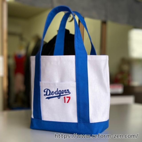 ドジャース 大谷翔平 17番 OHTANI LA ロサンゼルス ミニトートバッグ