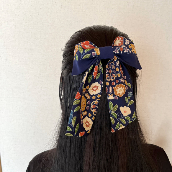 【送料無料】京都 正絹 絹100％ シルク 髪飾り リボン 袴・着物・浴衣・成人式・浴衣［HB1279] 10枚目の画像