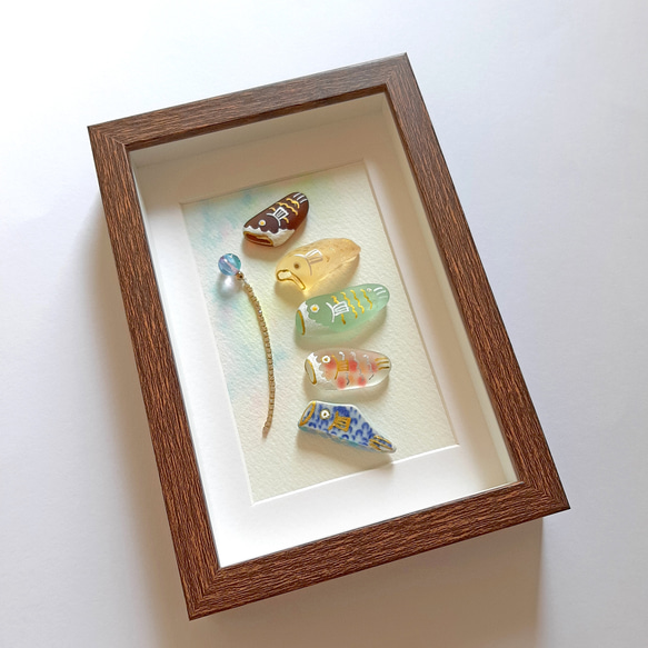 〈鯉のぼり〉シーグラスアート 4枚目の画像