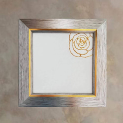 『rose』純金箔の金継ぎアート シンプル バラ 花 クラシック モダン アンティーク 癒し 1枚目の画像