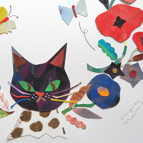 私の庭-黒猫(額付、原画) 絵画 aya nariai 通販 17392262 私の庭-黒猫(額付、原画) 絵画 aya nariai 通販 17392262