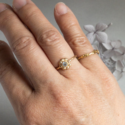 Creema 2024 年春季福袋海藍寶石小花戒指和吊墜套裝 第13張的照片