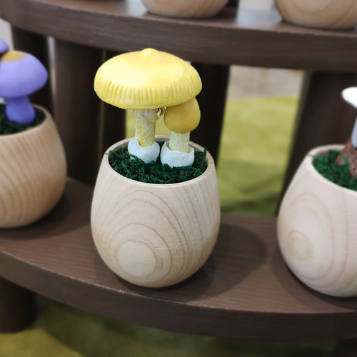 カップきのこ キタマゴタケ ポリマークレイ その他インテリア雑貨 みも