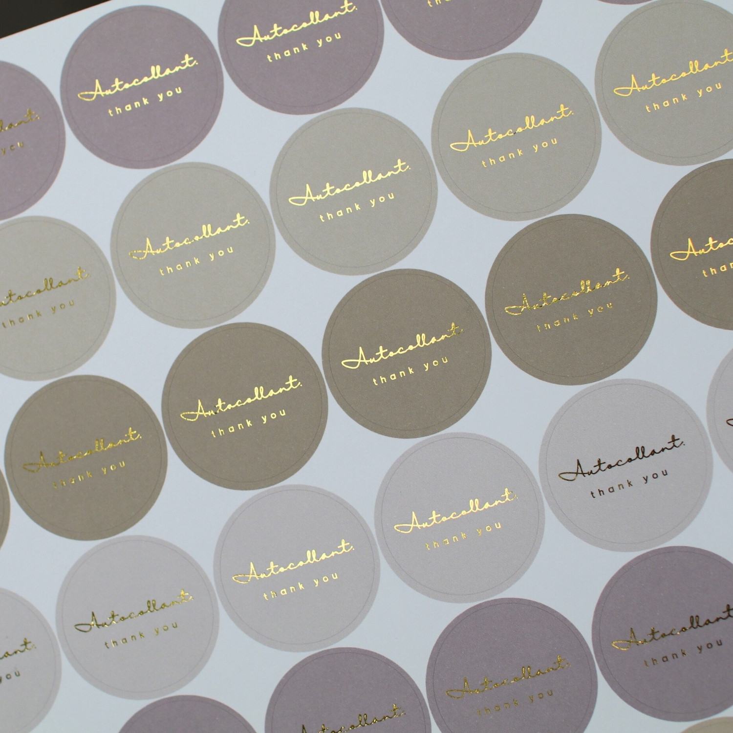 丸＃43】ツヤありショップシール☆サンキューシールアクセサリー台紙の